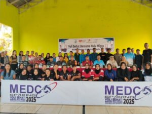 Foto bersama : Tim Voli 9 Desa foto bersama Karang Taruna dan Hulu Migas