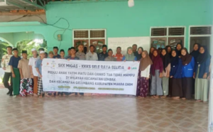 SRB Salurkan Paket Sembako Kepada Yatim Piatu dan Orang Tua Kurang Mampu di Wilayah Kecamatan Lembak dan Gelumbang